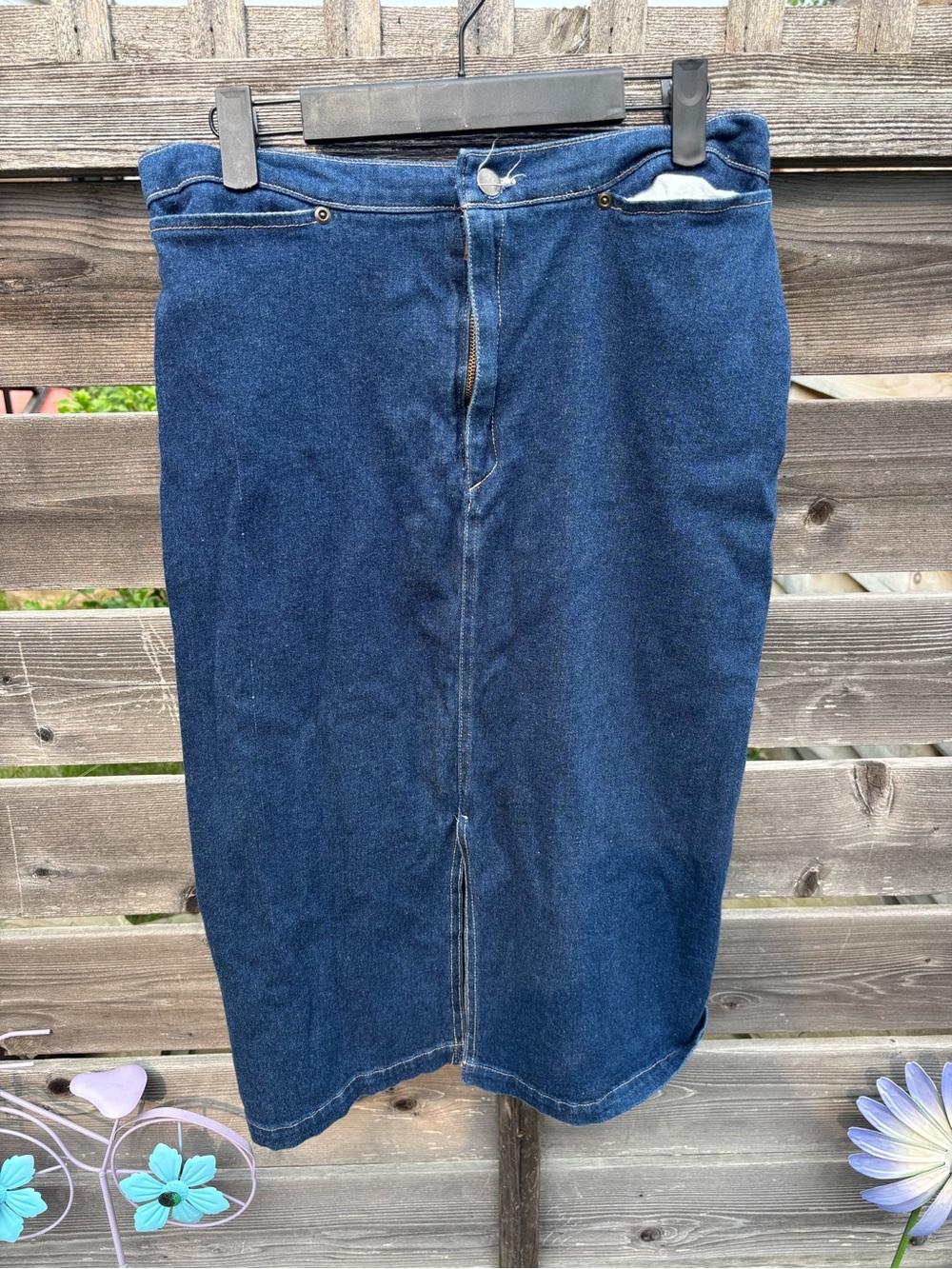 Vintage Denim Midi Skirt